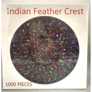 Bgraamiens 1000 Piece Jigsaw Puzzle Indian Feather Crest  Abstract Art
